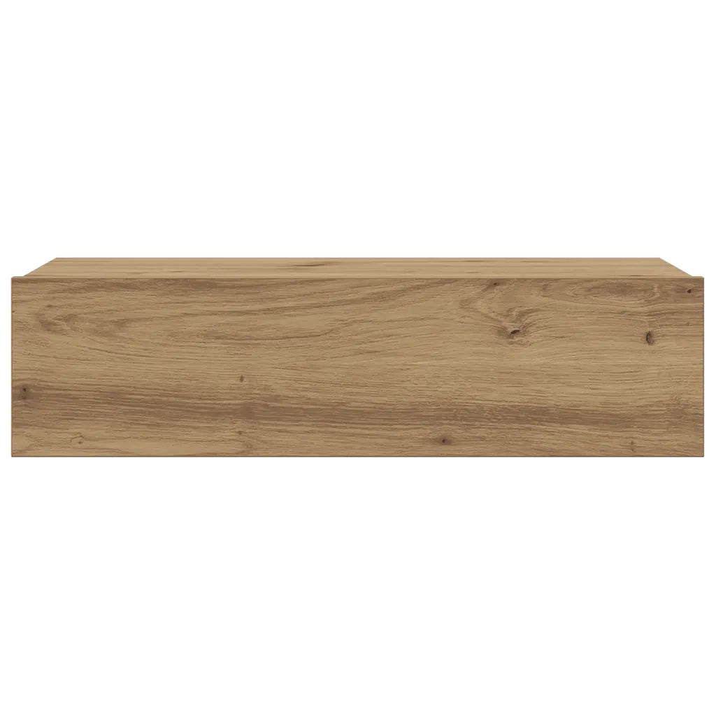 Mobile Porta TV con Luci LED Rovere Artigianale 60x35x15,5 cm 856345