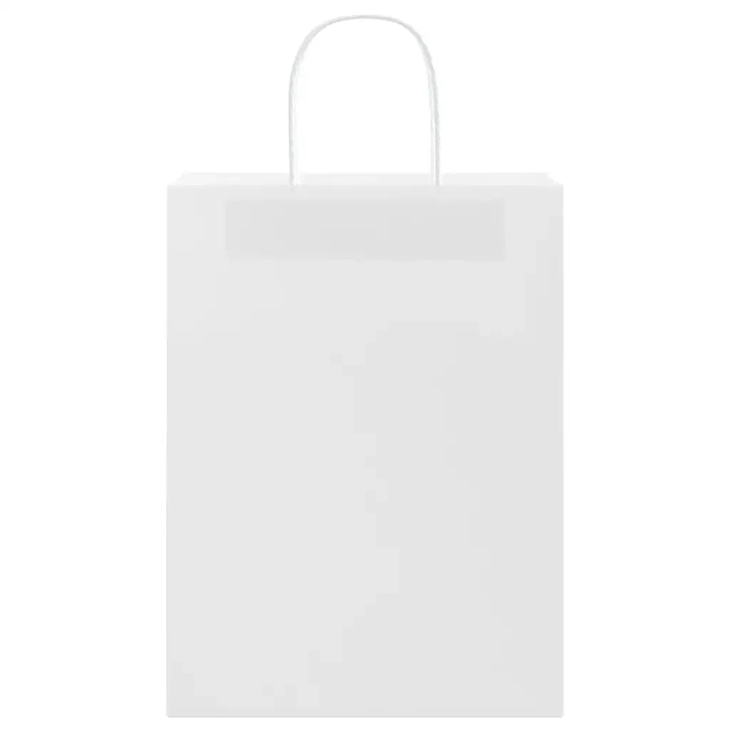 Sacchetti di Carta 250 pz con Manici Bianchi 26x12x35 cm 4101618