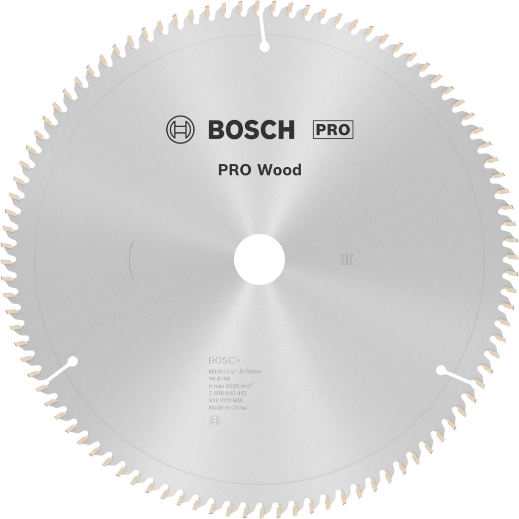 Bosch 1x Lama per sega circolare PRO Wood a filo per troncatrici (per Legno tenero, Legno duro, Ø mm, Professional Accessorio Troncatrice)