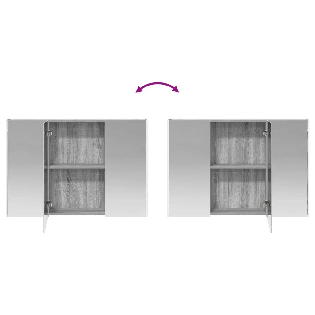 Set di mobili per il bagno 4 pcs Legno antico 3407029