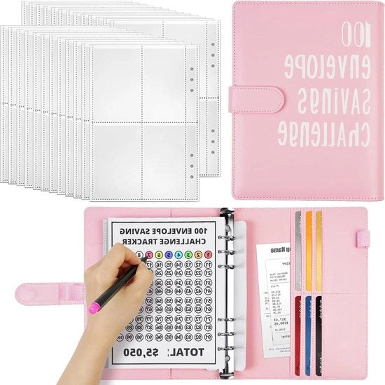 Cassetto di Risparmio - 25 Cassetto Flessibile di Libro di Risparmio per Scuola Ufficio Casa - Libro di Risparmio per la Cassetta di Risparmio