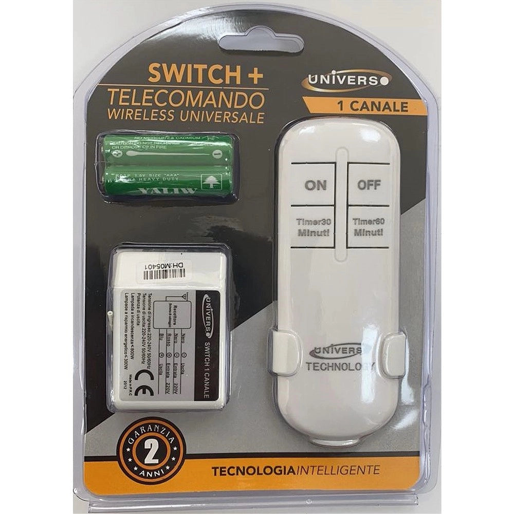 Trade Shop - Switch + Telecomando Wireless Universale 1 Canale Tecnologia Intelligente Te-a -
