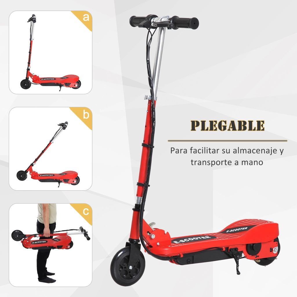 Scooter Elettrico Pieghevole per Bambini ¨C zephmum ¨C Rosso 74x36x69-91 cm