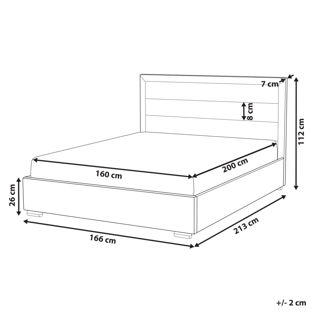 Letto matrimoniale ad acqua in velluto grigio scuro 160 x 200 cm testata imbottita stile moderno