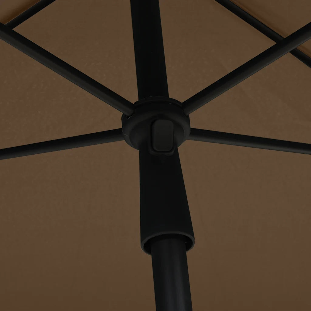 Ombrello | Parasolne da Giardino con Palo 210x140 cm Tortora