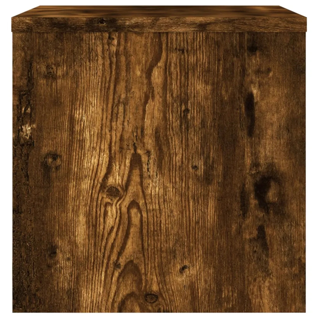 Comodini Rovere Fumo 2 pz 40x30x30 cm Legno Multistrato 815238