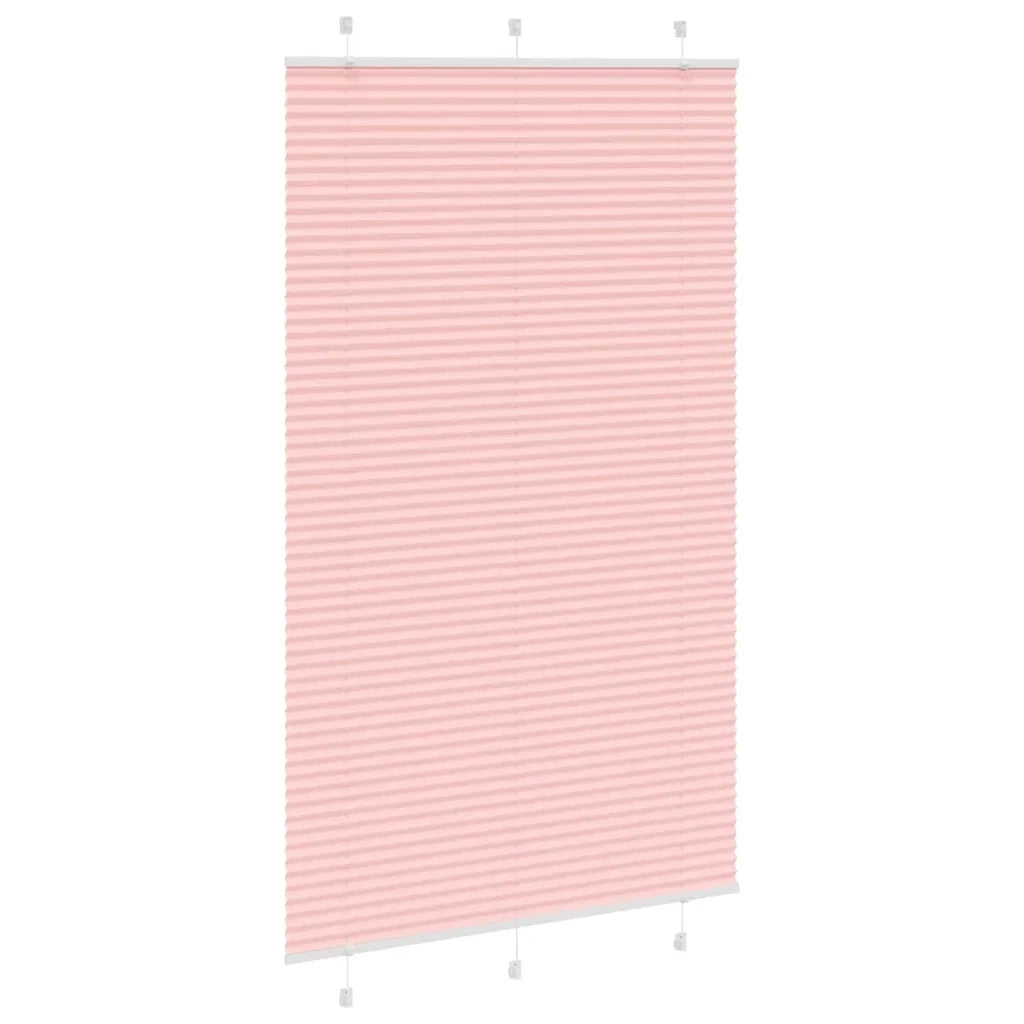 vidaXL Tenda Plissettata Rosa 120x200 cm Larghezza Tessuto 119,4 cm