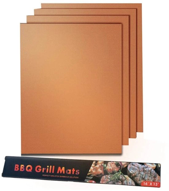 Matte antiaderente per griglia - 4 set - Resistente fino a 260 °C - Adatta per carne e verdure