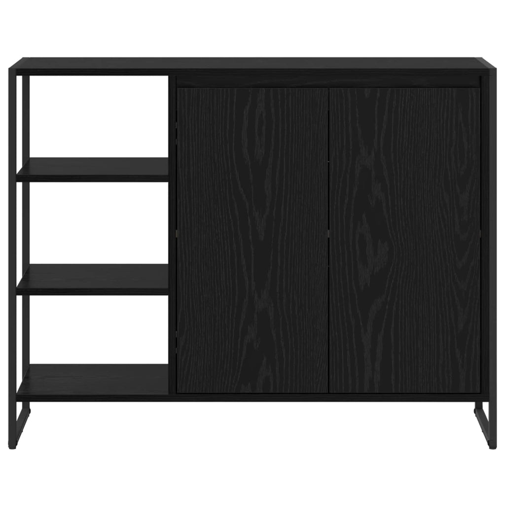 Mobile laterale Rovere Nero 96.5 x 30 x 75 cm Legno multistrato 886612