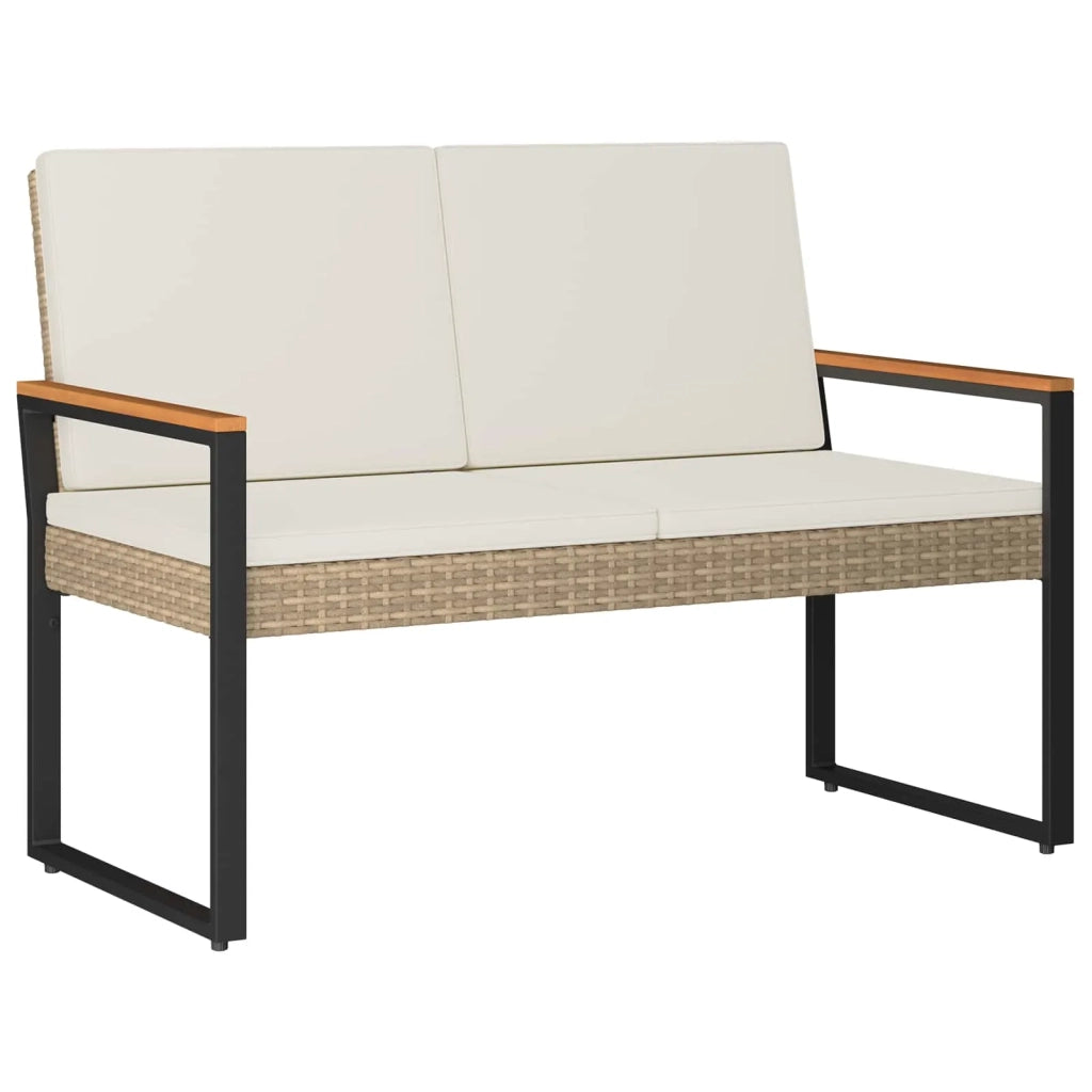 Set Mobili da Esterno 4 pz Beige e Bianco Crema polyrattan 42025327