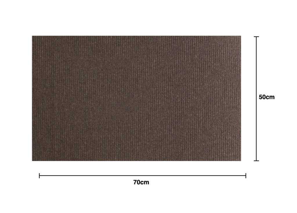 Tappeto Zerbino Ingresso Casa Antiscivolo Tinta Unita 50x70cm Passatoia Esterno - Zerbino - Marrone