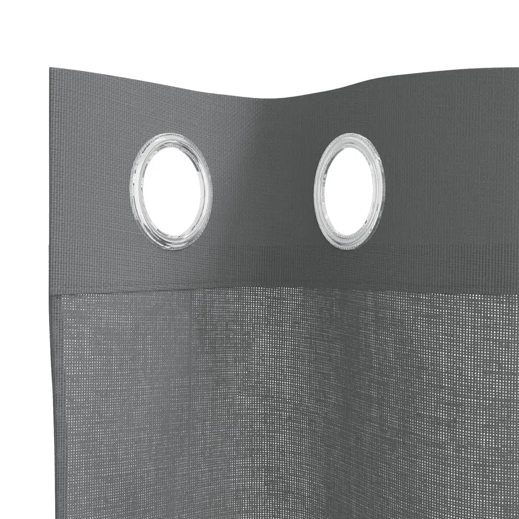 Tende in Voile con Occhielli 2 pz Grigio Scuro 140x140 cm