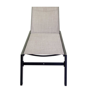 Lettino Prendisole da Giardino 203,5x70xh42,5 cm in Alluminio e Textilene Altamura Antracite