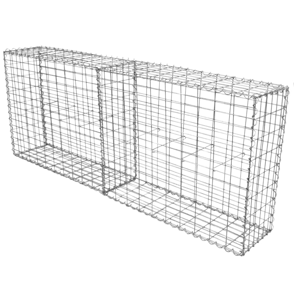 6 Gabbioni per Sassi da Giardino e da Esterno 100cm x 80cm x 30cm in Acciaio