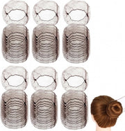 Set di retine in pelle scura marrone - 100 pezzi - Retine elastiche invisibili - Nodi per capelli - Retina - Riciclabile
