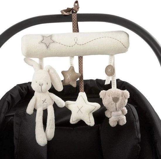 Crib Opknoping per Bambini con Suono - Accessorio per Carriole - Opknoping con Gel Foderato con Cervo/Capriolo - Con Foliatura a Cellulosa