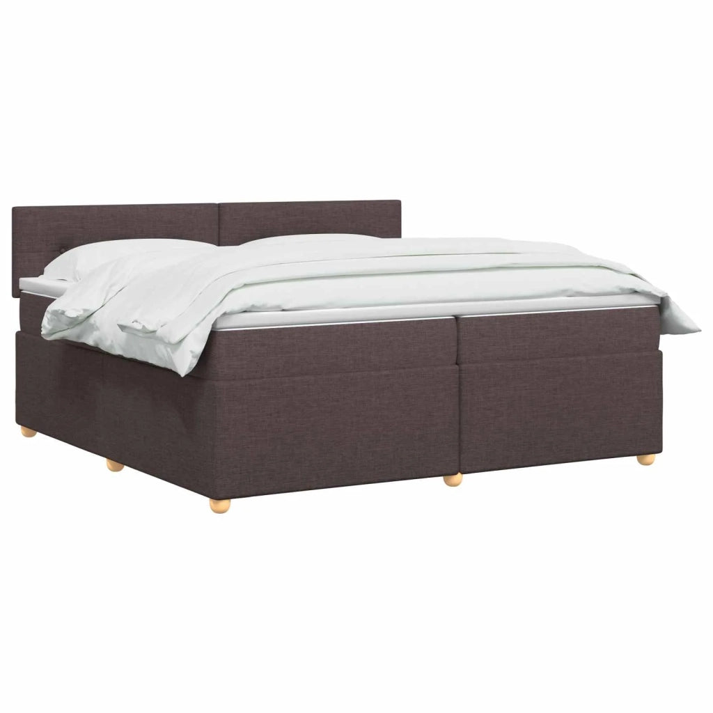 Letto box spring con materasso Marrone Scuro 200 x 200 cm 3451038