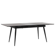 Tavolo da pranzo con gambe in metallo MDF Nero allungabile 160/200 x 90 cm per 6 persone Design minimalista
