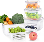 4 Contenitori di Stoccaggio per Cibo - Organizzazione del Frigorifero