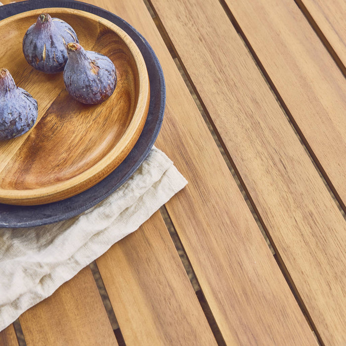 Salotto da giardino 5 posti in legno di acacia, verde kaki
