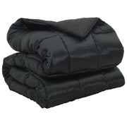 Piumone | Duvet Invernale Nero 220 x 260 cm Satin e Micropile
