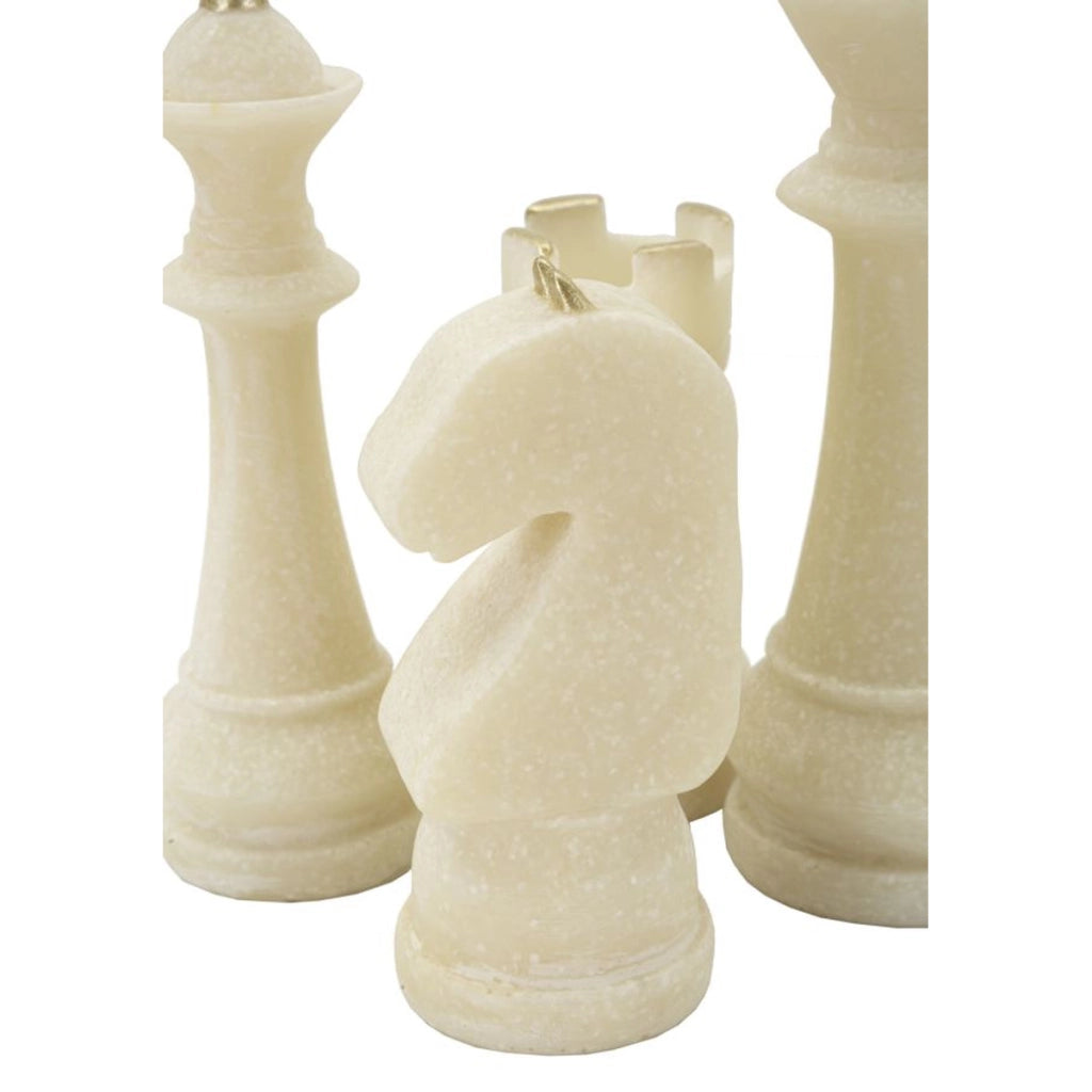 Scultura Scacchi 6, Bianco, Poliresina, 4,4x4,4x10,3 cm