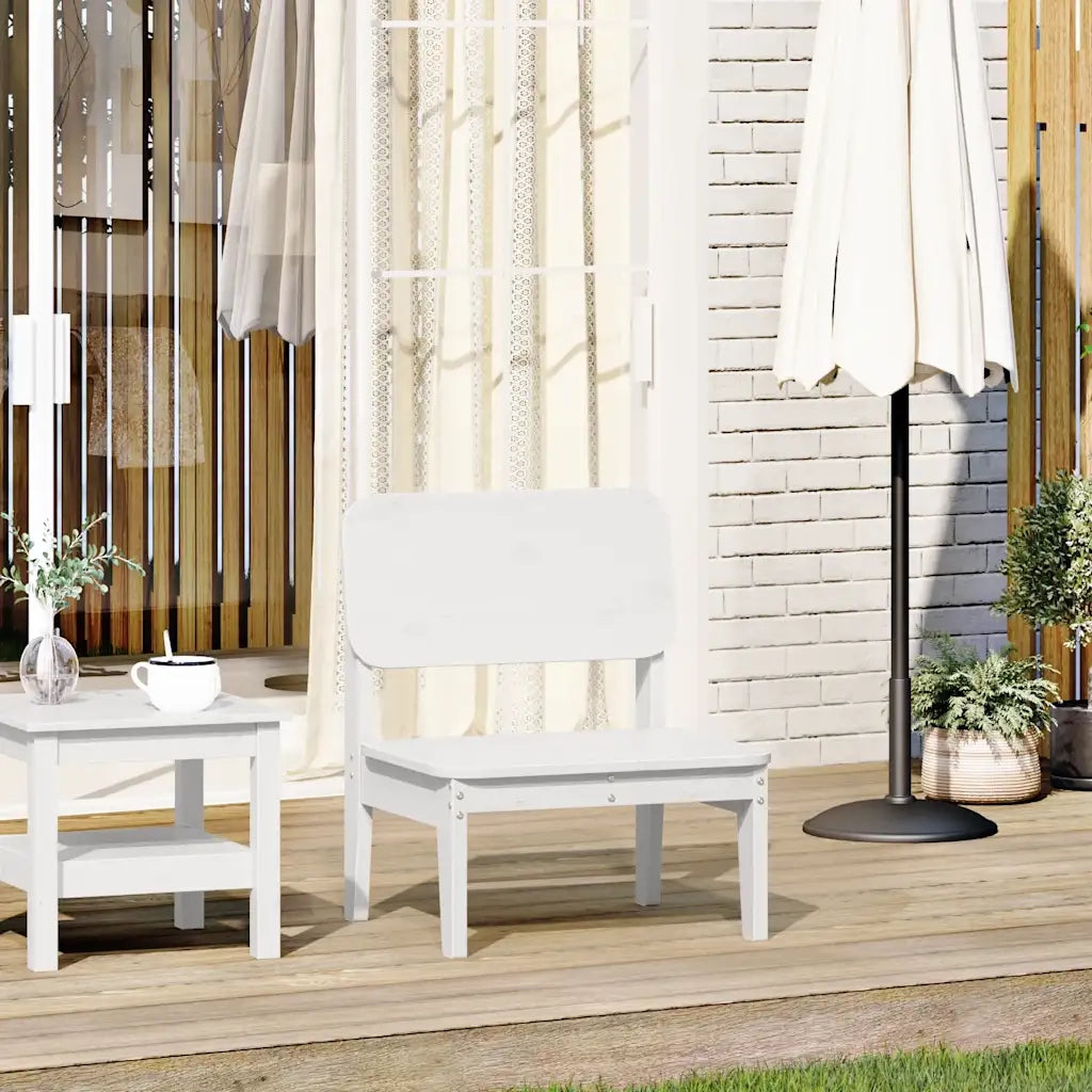 Sedia da Giardino Bianca 60x52,5x72cm in Legno Massello di Pino 859318