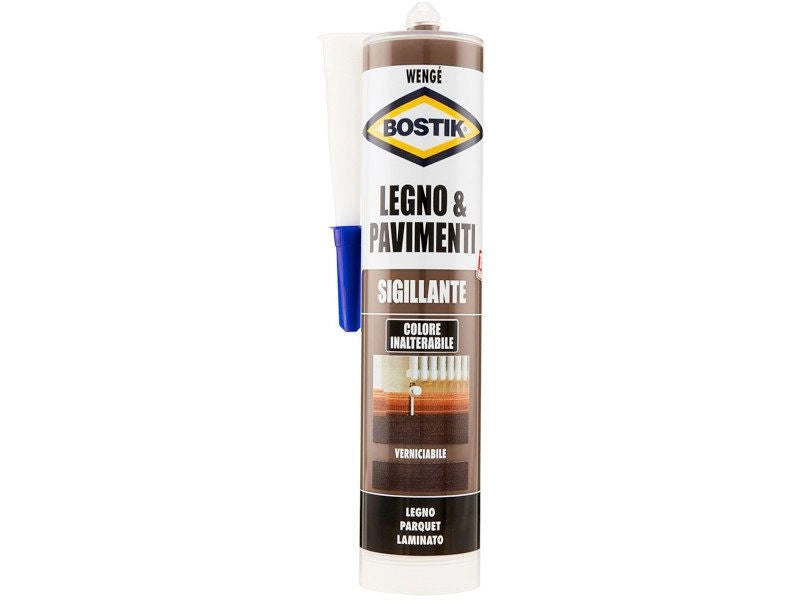 Sigillante per legno e pavimenti Bostik plasto-elastico verniciabile da 300ml - Wengé