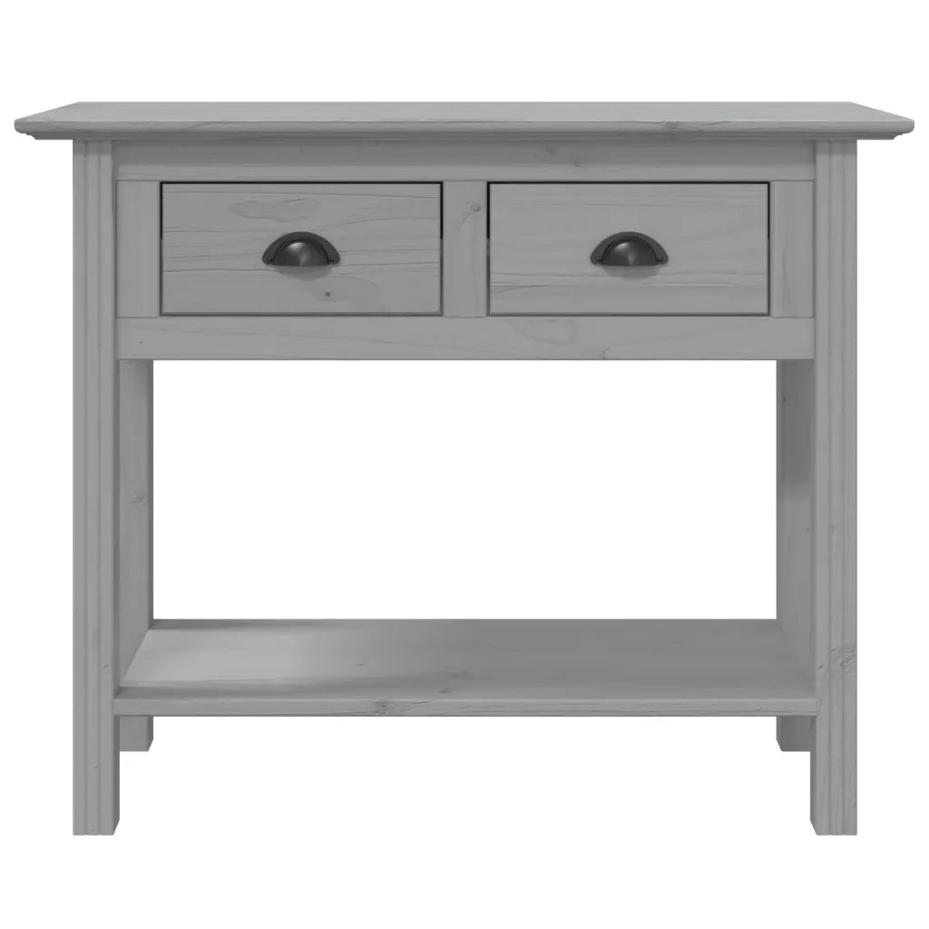Tavolo Consolle | Tavolo d'Ingresso BODO 91x35x74 cm Legno Massello Pino Grigio