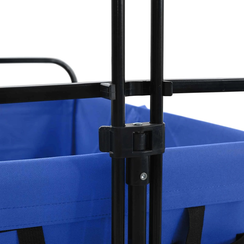 Carrello a Mano Pieghevole Blu 94 x 53 x 99 cm Tessuto Oxford 42020662