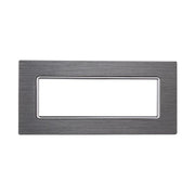 Placca In Alluminio Serie Solar 6P Colore Silver Compatibile Con Bticino Matix