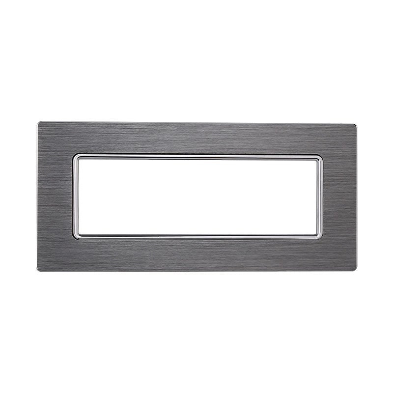 Placca In Alluminio Serie Solar 6P Colore Silver Compatibile Con Bticino Matix