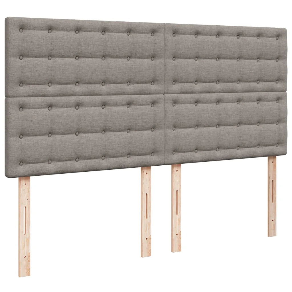 Struttura Letto Pouf con Materasso Tortora 160x200cm in Tessuto 3313338