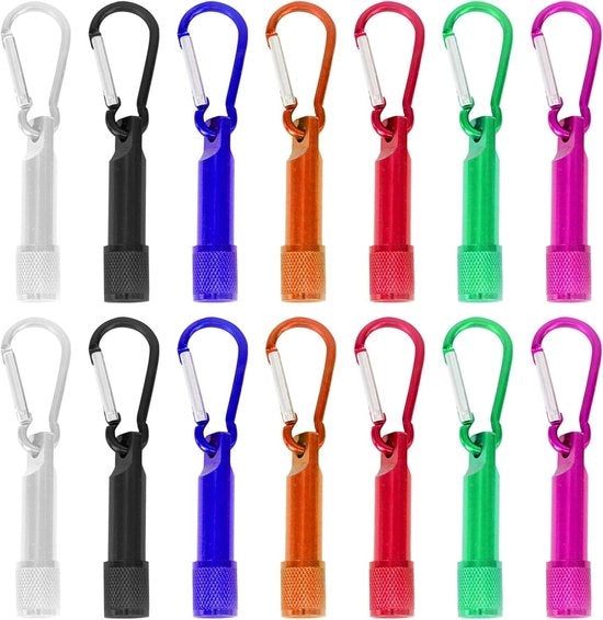 15 mini torce per chiave per bambini - piccola torcia LED per bambini - esterno per campeggio, bicicletta - regalo per bambini