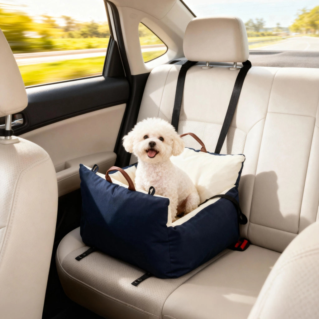 Cuscino Sedile Auto per Cani ¨C Zephmum ¨C Blu Navy 49x53x36cm