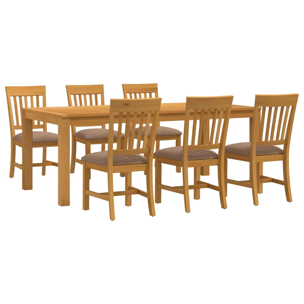 Set da pranzo 7 pz Grigio Legno di Quercia Massello 3430386