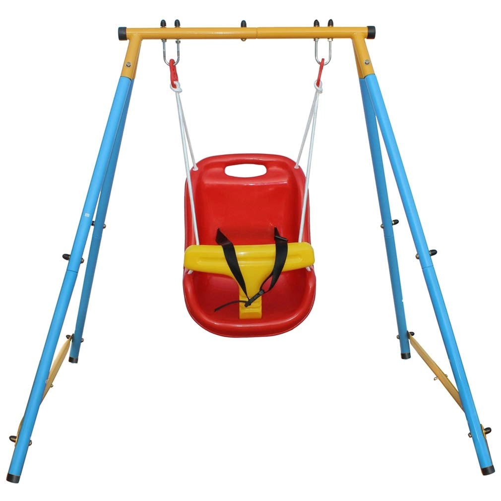 ALTALENA per bambini 121,92x101,6x111,76 cm in acciaio Blu/Rosso