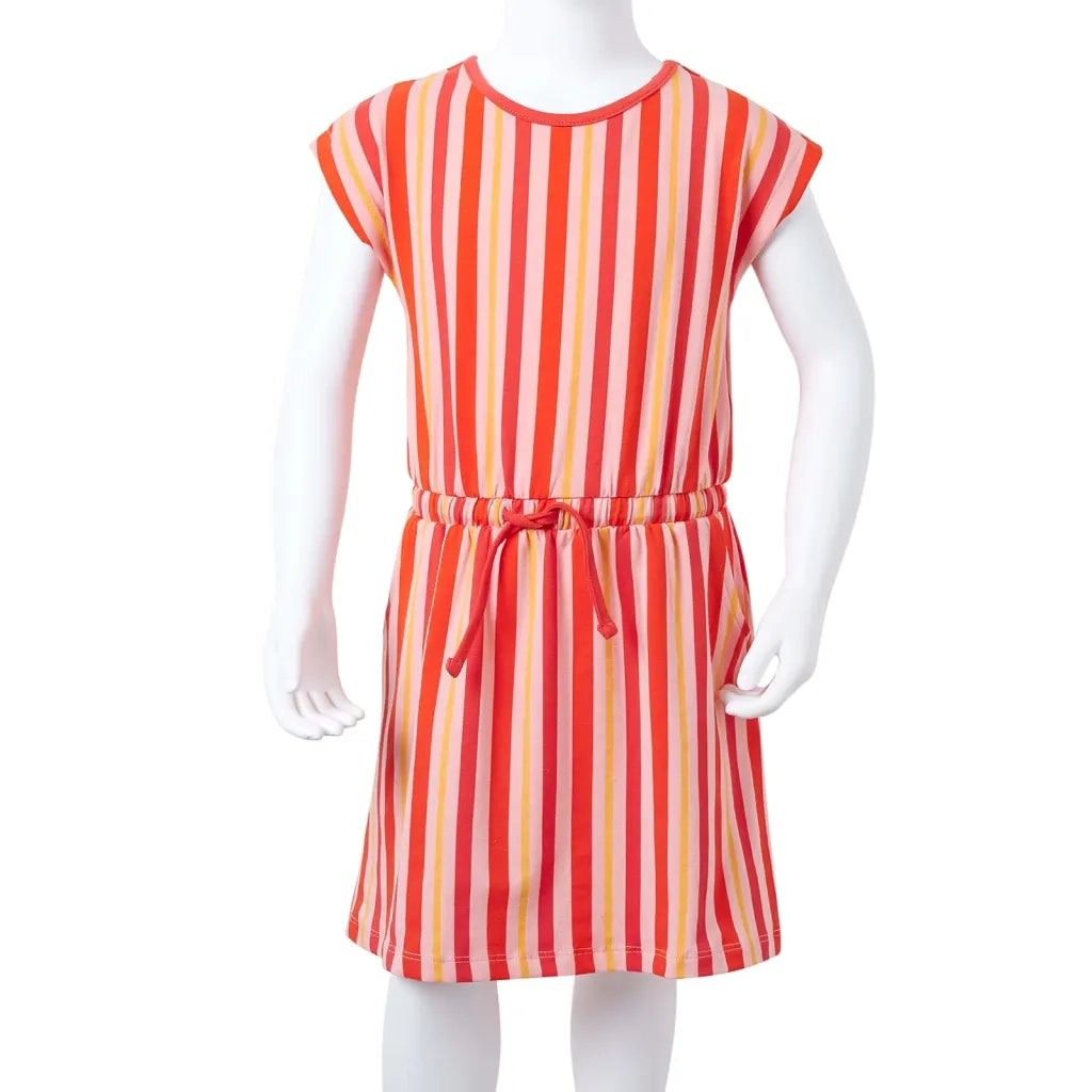 Abito per Bambine con Coulisse Rosa e Rosso 128 CFW3103430