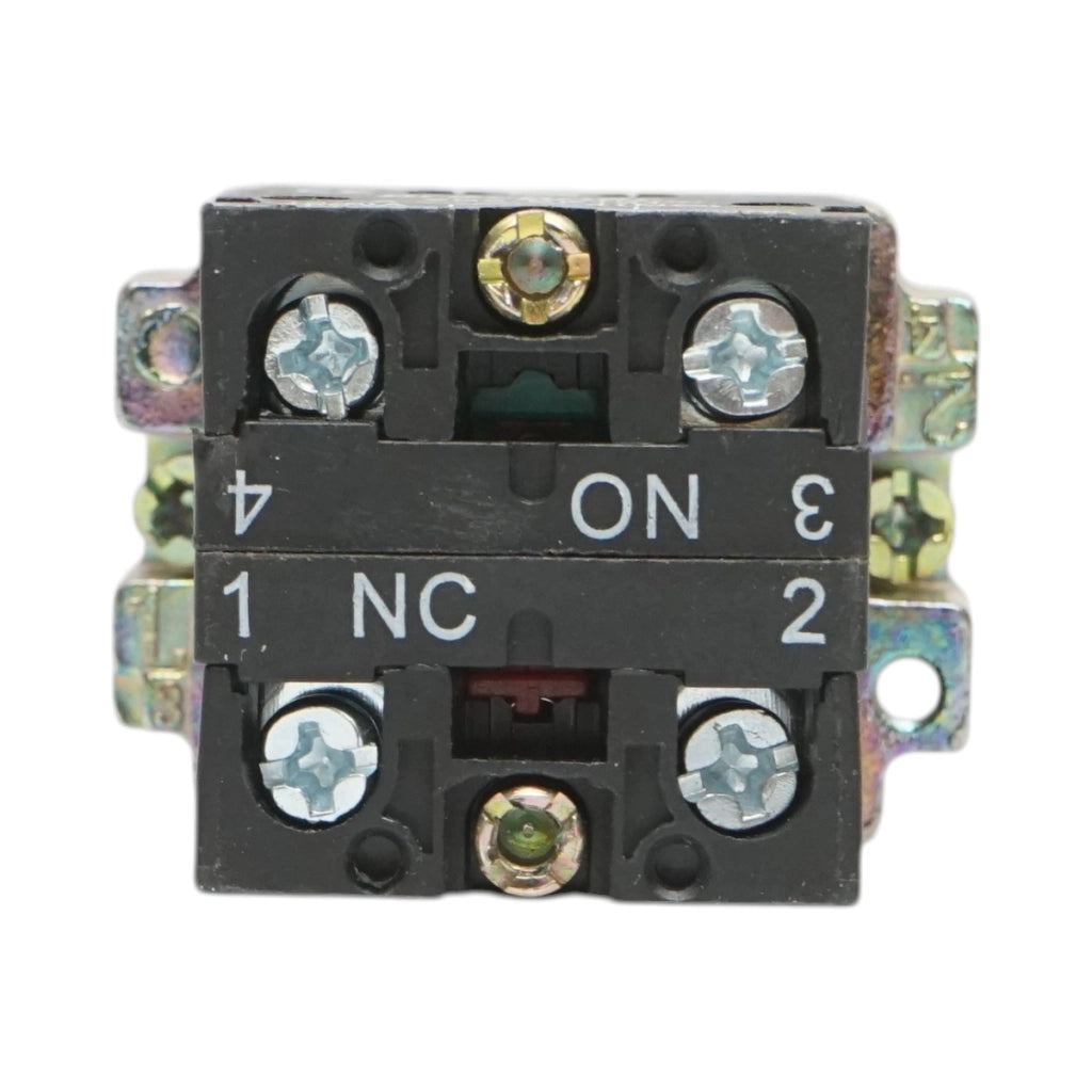 Selettore a 2 posizioni, nero, con ritorno, 1NO+1NC, 400V/10A, LAY5-BD45 Breckner Germany