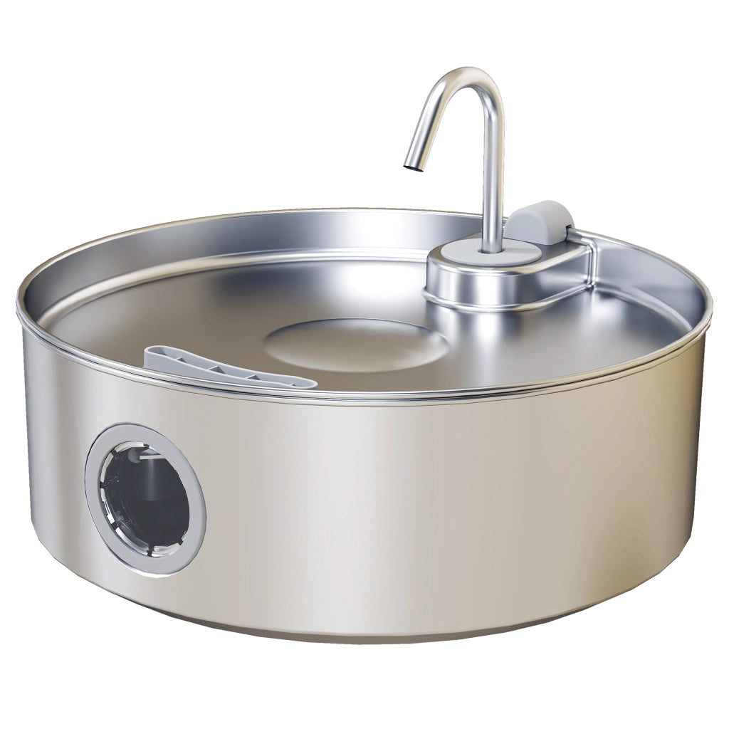 Fontana per Gatti Automatica Silenziosa 7L con Sistema di Filtri ¨C zephmum ¨C Acciaio Inox
