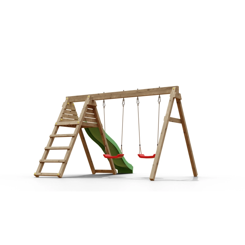 Portique & toboggan AzalÃ©e â€“ 1 toboggan + 2 balanÃ§oires