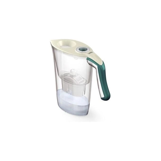 LAICA J9059A1 Carmen Tosca Caraffa Filtrante Capacita' Totale 2,3 L Capacita' Acqua Filtrata 1,2 L 4 Filtri Bi-Flux Inclusi Forma Compatta per Frigorifero colore Verde Scuro - Cream Dark