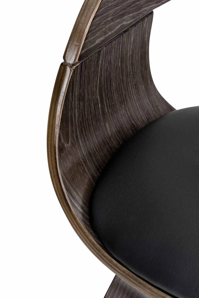 Sedia Kingston in Similpelle nero/grigio