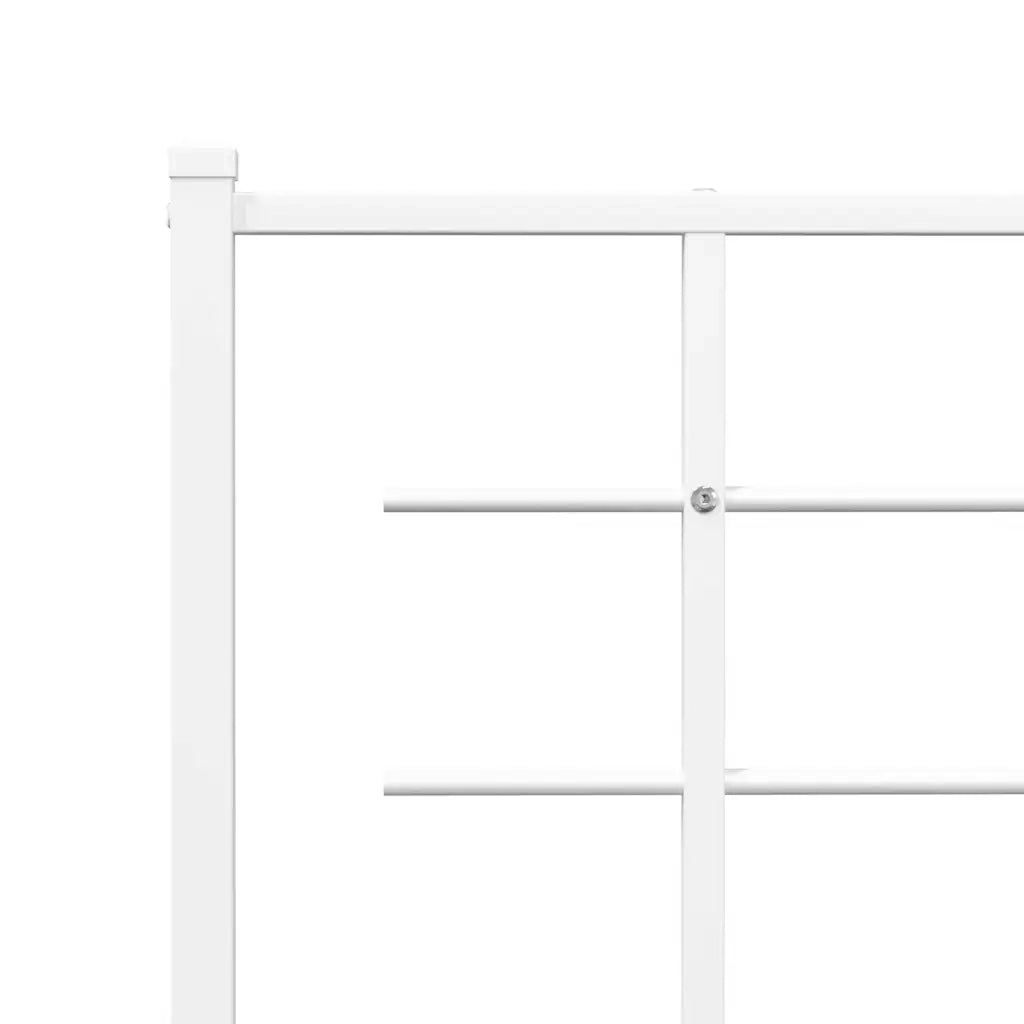 Testiera | Testata di Ricambio in Metallo Bianco 120 cm