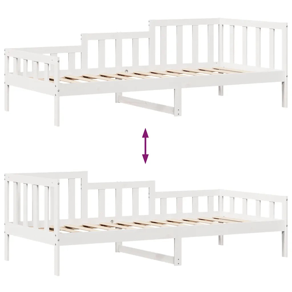 Dormeuse con Cassetti 90x190 cm in Legno Massello Pino 3302107
