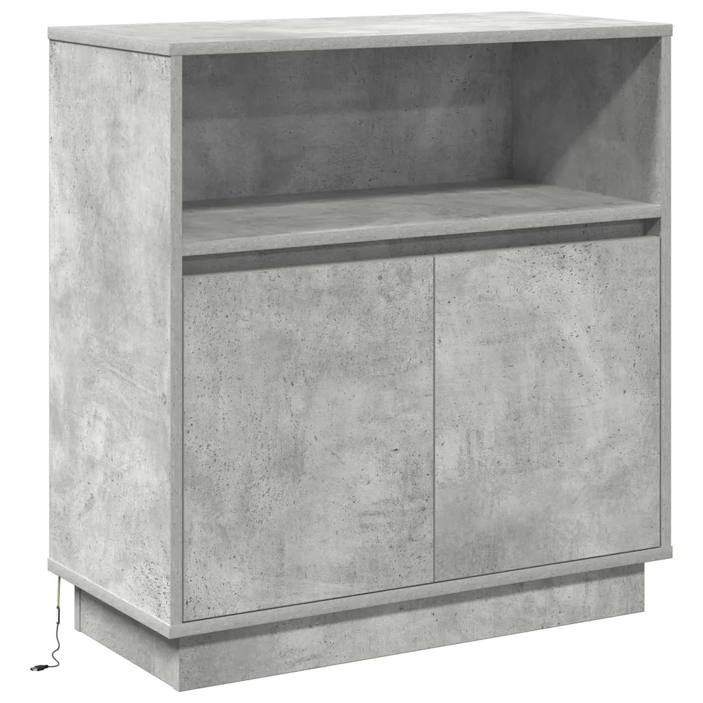 Madia LED Grigio cemento 71 x 34,5 x 75 cm Legno multistrato 869653