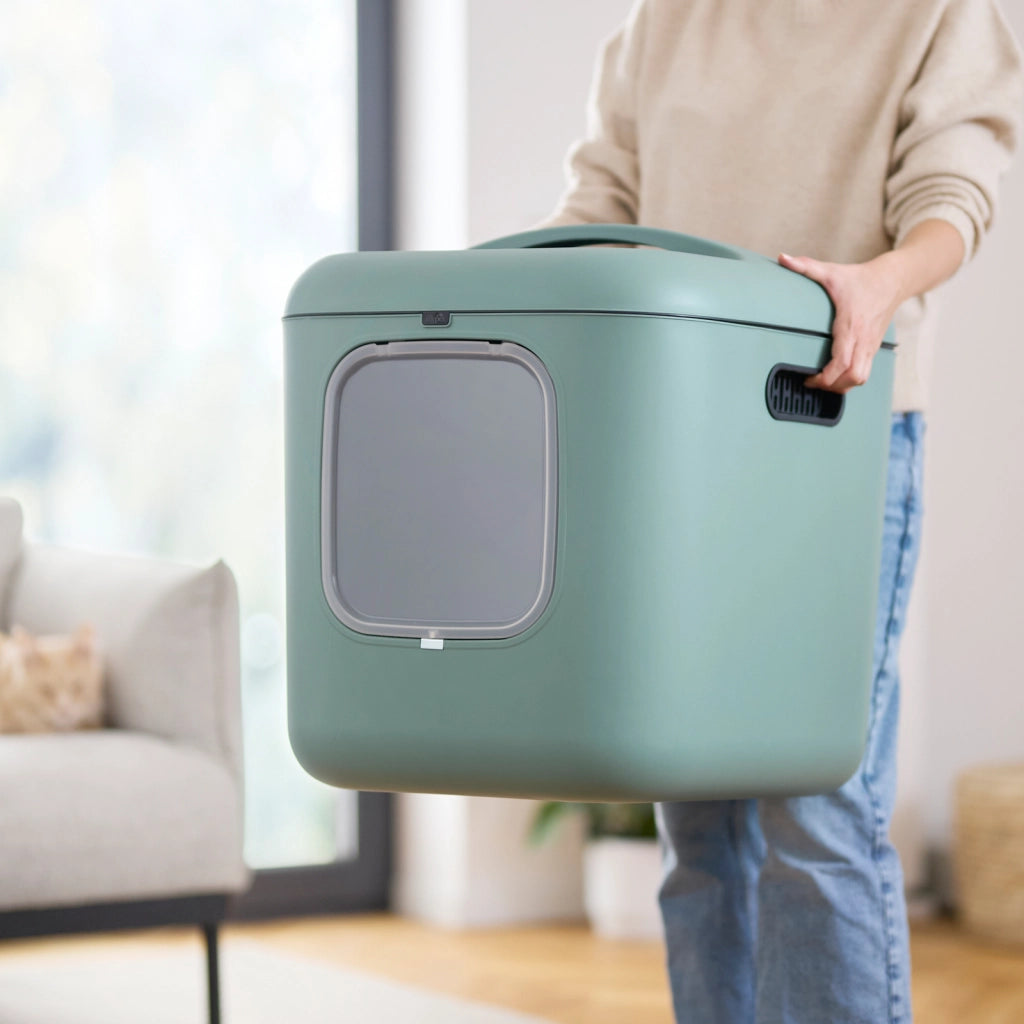 Lettiera per gatti BIALA XL -   Colore Mistletoe green/Nero - Rotho