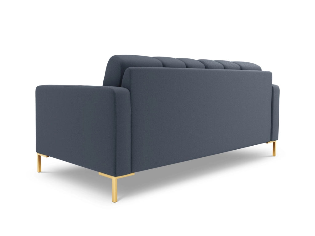 Cosmopolitan Design - Divano "Bali" 3 posti in tessuto strutturato blu scuro 