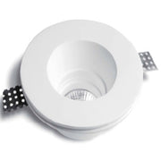 Trade Shop - Porta Faretto Fisso In Gesso Ad Incasso Per Lampade A Led Tondo A Scomparsa 10cm -
