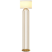 Lampada da Terra con Paralume in Lino ¨C Xylo ¨C ? 38 x 161 cm Oro e Beige